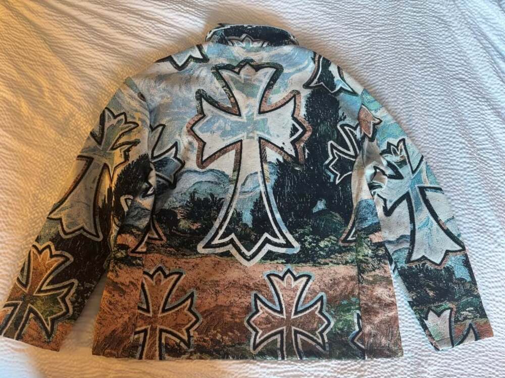 Rebel Vengeance Tapestry Cross Jacket Size M - Picture 5 of 7
